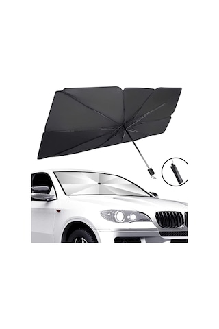 Oto Araç Güneşlik Ön Cam Katlanabilir Pratik Etkili Dayanıklı Şemsiye Tip 130x75cm Glz02350150 1 Adet