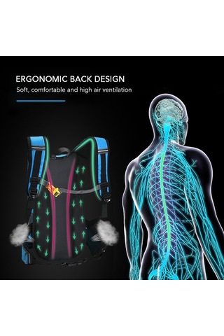 Xianwen 15 L Dış Mekan Bisiklet Sırt Çantası Su Geçirmez Siyah