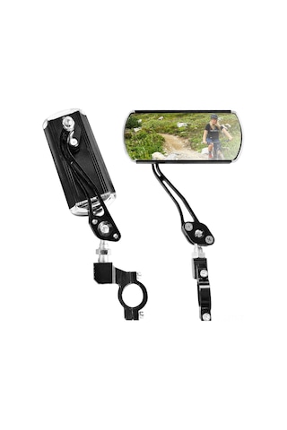 2 Paket Bisiklet Arka Görüş Aynası Ayarlanabilir Döner Ayna Geniş Açı Arka Görüş Alüminyum Alaşım Güvenlik Arka Görüş Aynası