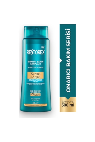 Restorex Keratin & Argan Onarıcı Saç Bakım Şampuanı 500 Ml - Yıpranmış Ve Hasar Görmüş Saçlar