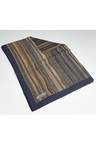 Cardion Pamuk İpek Şal - 70 X 180 - 06303 Lacivert - Sarı