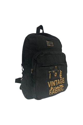 Old Cotton Cargo Kaliteli Vintage Salaş Disayn Günlük Gezi Spor Sırt Çantası Matanza Bag 30x42cm Gri - Siyah