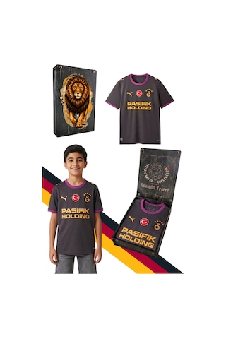Gs Frm 045 785016 Galatasaray Orjinal Lisanslı Puma 2026/2027 Deplasman Siyah Çocuk Forma Uv Kutu Hediye