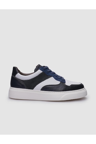 %100 Hakiki Deri Gri Bağcıklı Erkek Sneaker-gri Gri