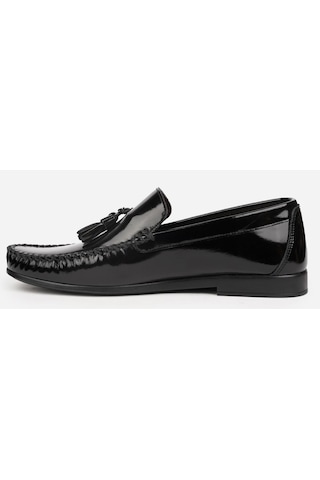 Pierre Cardin 25101 Siyah Rugan Erkek Loafer Günlük Deri Ayakkabı Siyah Rugan