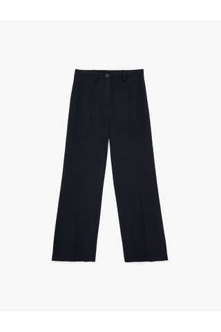 Koton Düz Bol Paça Yüksek Bel Kumaş Pantolon Lacivert 6sak40223pw Lacivert