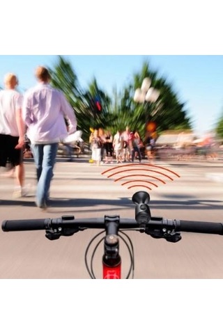 Forte Gt 2121 Yüksek Sesli Elektronik 120 Db Su Gerçirmez Pilli Bisiklet Kornası Siyah