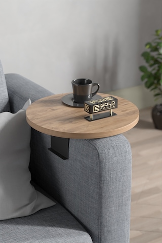 Goldfalez Ayarlanabilir Dekoratif Modern Yan Sehpa Tepsi Atlantik Çam