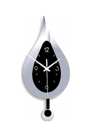 Sessiz Duvar Saatleri - 20.4 Su Damlası Tasarımlı Akrilik Salıncaklı Saat Mutfak Ofisi İçin B Diğer