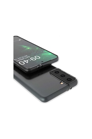 Samsung Uyumlu Galaxy S21 Fe Kılıf Şeffaf Silikon Hibrit Case Renksiz