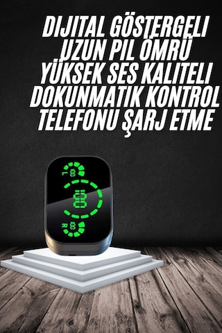 Yeni Nesil Bluetooth Kulaklık Çhassasiyet Cevaplayabilen Dijital Göstergeli Powerbankli