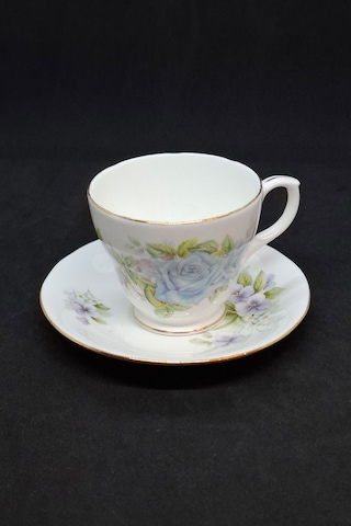 Bone China Mavi Gül Vintage Çay/kahve Fincanı 2 Parça 150 Ml