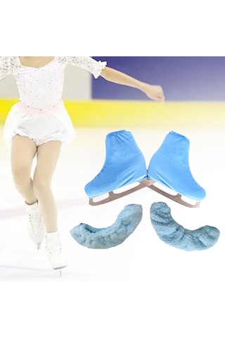 Suntek Buz Pateni Bıçak Kapakları Artistik Patinaj Bot L Mavi