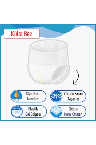 Paddlers Yetişkin Hasta Emici Külot Bez Medium 10 Adet M