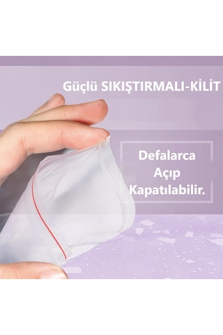 Kilitli Şeffaf Torba 5'li 7.5 Mikron 40 X 60 Cm