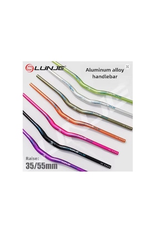 Lunje 78 Cm 35 Rise Açılı Alüminyum 31,8mm Mtb Freeride Gidon Bisiklet Gidonu Direksiyonu Krom
