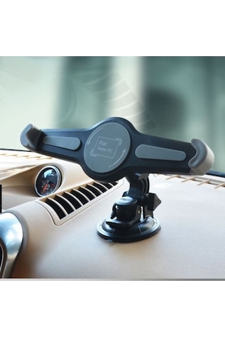 Tongxida 360 Döndürme Araba Tablet Tutucu, İpad Ve Cbtx 7-11 İnç İçin Kamera Vantuzlu Panel Siyah