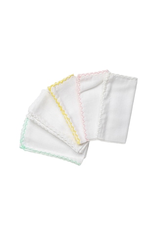Andywawa Bebek Ağız Mendili 5 Parça 25x25 Cm Ac23781 Beyaz