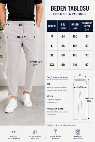Neco Giyim Erkek Jogger Dar Kesim Beli Lastikli Bağcıklı Duble Paça Pantolon Siyah