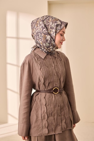 Silk Home Twill İpek Eşarp 11478-32 Antrasit, Taş, Su Yeşili, Füme
