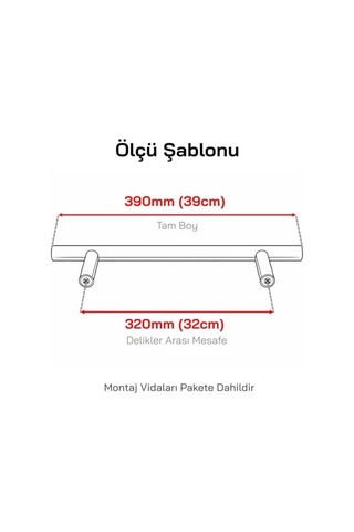 Metal Mobilya Mutfak Dolap Çekmece Dolabı Kulbu Kulpu Kulpları Titanyum Renk 10 Adet 320 Mm Çok Renkli