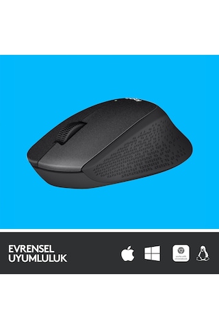 M330 Kablosuz Sessiz Usb Optik Mouse Siyah 910-004909 Diğer