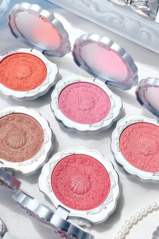 Flower Knows Shell S Jewel Silk Satin Blush Berry Milk Allık Allıklar 02 Luna Pearl