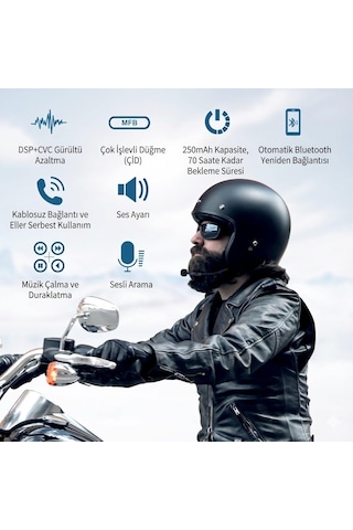Universal Motosiklet Kaskı İçin Bluetooth Kulaklık Eller Serbest
