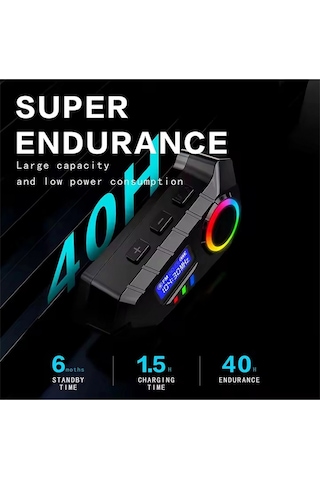 Y30 Kask Kulaklık Motosiklet Kulaklık Rgb Radyolu Intercom