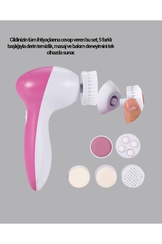5 Başlıklı Yüz Masaj Aleti Cilt Temizleme, Peeling, Siyah Nokta Ve Gözenek Bakımı