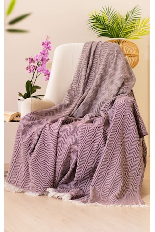 Tabu Home Dokuma Cozy Comfort Bordo Tv Battaniyesi