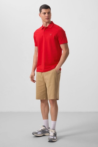 Tommy Life Kırmızı Basic Göğüs Logolu Standart Kalıp Triko Polo Yaka Erkek T-shirt - 87768 Kirmizi