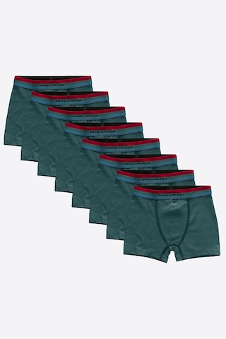 Malabadi Erkek Çocuk Yeşil 8 Li Paket Pamuk Elastan Boxer 208