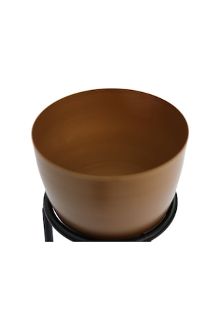Summus Metal Ayaklı Saksı Büyük Boy Bronz
