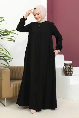 Medine İpeği Mevlana Ferace - Siyah / F0123 Siyah