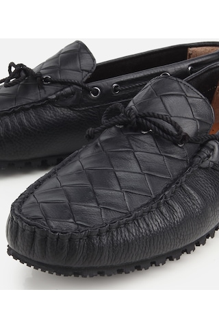Hotiç Erkek Deri Siyah Kroko Detaylı Günlük Loafer 02ayh322780a100 02ayh322780a100