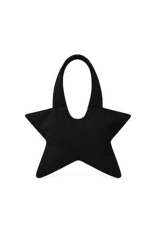 Tuttobene Star Bag Yıldız Çanta Çıtçıtlı İç Cepli Özel Tasarım Omuz Çantası Su Geçirmez Leke Tutmaz Tb052 Siyah