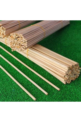 Ahşap Kavale Çıta Çubuk Kayın Kavela 1. Kalite 8 MM Yivsiz 120 CM 10 Adet