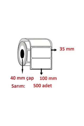 35x100 ECO TERMAL ETİKET( 500lü ) 35x100 ECO TERMAL ETİKET( 500lü )