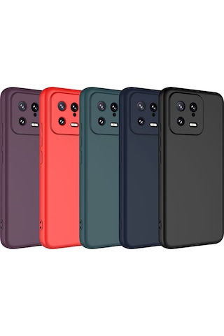Xiaomi Mi 13 Kılıf Zore Mara Lansman Kapak Kırmızı