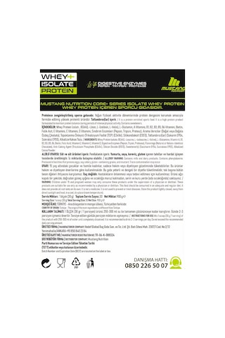 Mustang Nutrition Core+ Series Isolate Whey Protein Tozu 900 Gr 30 Servis Çikolata + Shaker + Protein Kahve Hediyeli çikolata