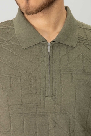 Belfor Desenlı Polo Yaka Fermuarlı Trıko Tshırt Haki Belfor Desenlı Polo Yaka Fermuarlı Trıko Tshırt Haki
