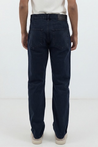 Antioch Tapered Fit Erkek Jean Mavi Siyah