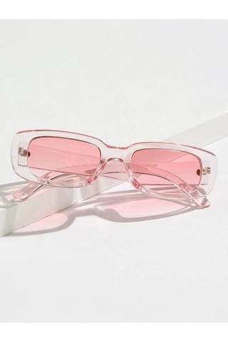 Silvio Monetti Chunky Frame Vintage Güneş Gözlüğü Şeffaf - Pembe