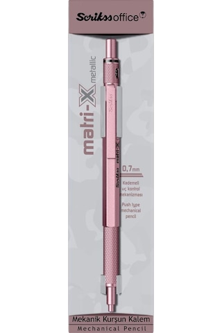 Scrikss Matri-x Versatil 0.7 Mm Metalik Açık Pembe Şeffaf Amb.