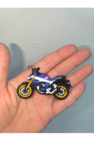 Silikon Kaliteli Motosiklet Anahtarlığı Esnek, Dayanıklı Ve Şık Tasarım Lacivert