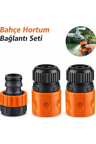 1/2" Hortum Musluk Bağlantı Adaptörü 2 Adet + 1/2-3/4" Musluk Adaptörü Bahçe Sulama Aparatı 1