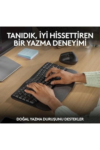Wave Keys Kablosuz Klavye, Siyah