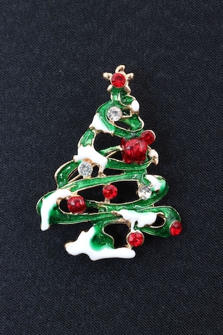 Noel Ağacı Broş. Taşlı Yılbaşı Ağacı Broş. Yaka İğnesi Broş. Çam Ağacı Broş. Kadın Broş. Broş. Çok Renkli