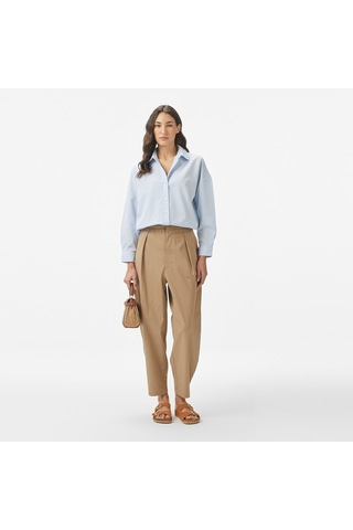 Nautica Kadın Mavi Regular Fit Çizgili Gömlek Çizgili 55w057t Mavi